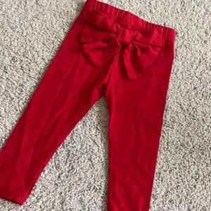 Red 12M bow leggings Cat and Jack